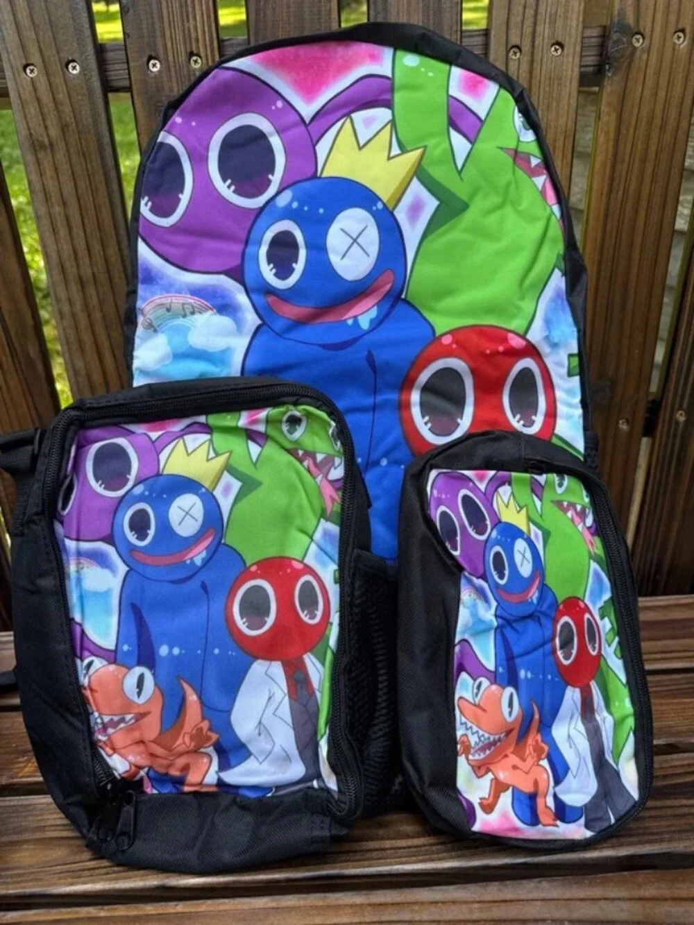 Rainbow Friends Animated Kids 3-Piece Backpack